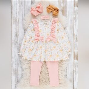 Marie Nicole Blossom Bow 2pc Outfit Sz 18-24M